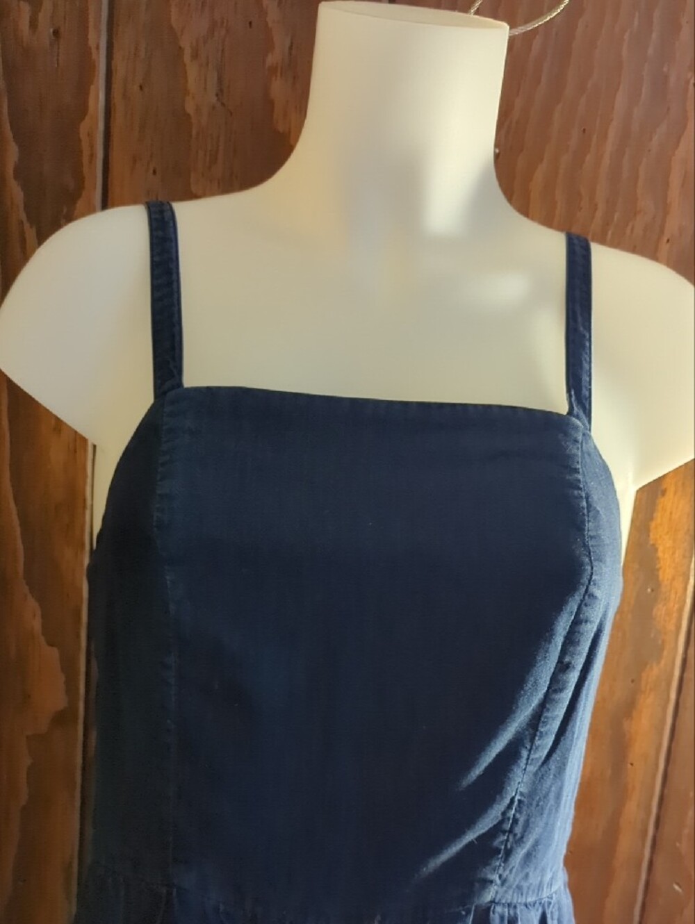 Navy Blue Sleeveless Square-Neck Romper Onesie Size Small - Picture 5 of 16